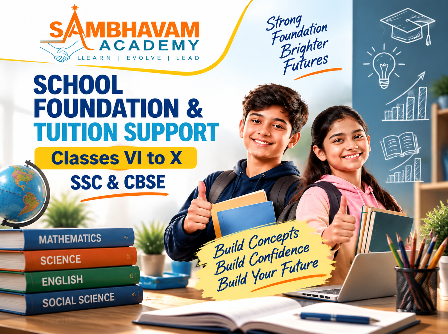 School Foundation & Tuition Support (VI-X) SSC & CBSE